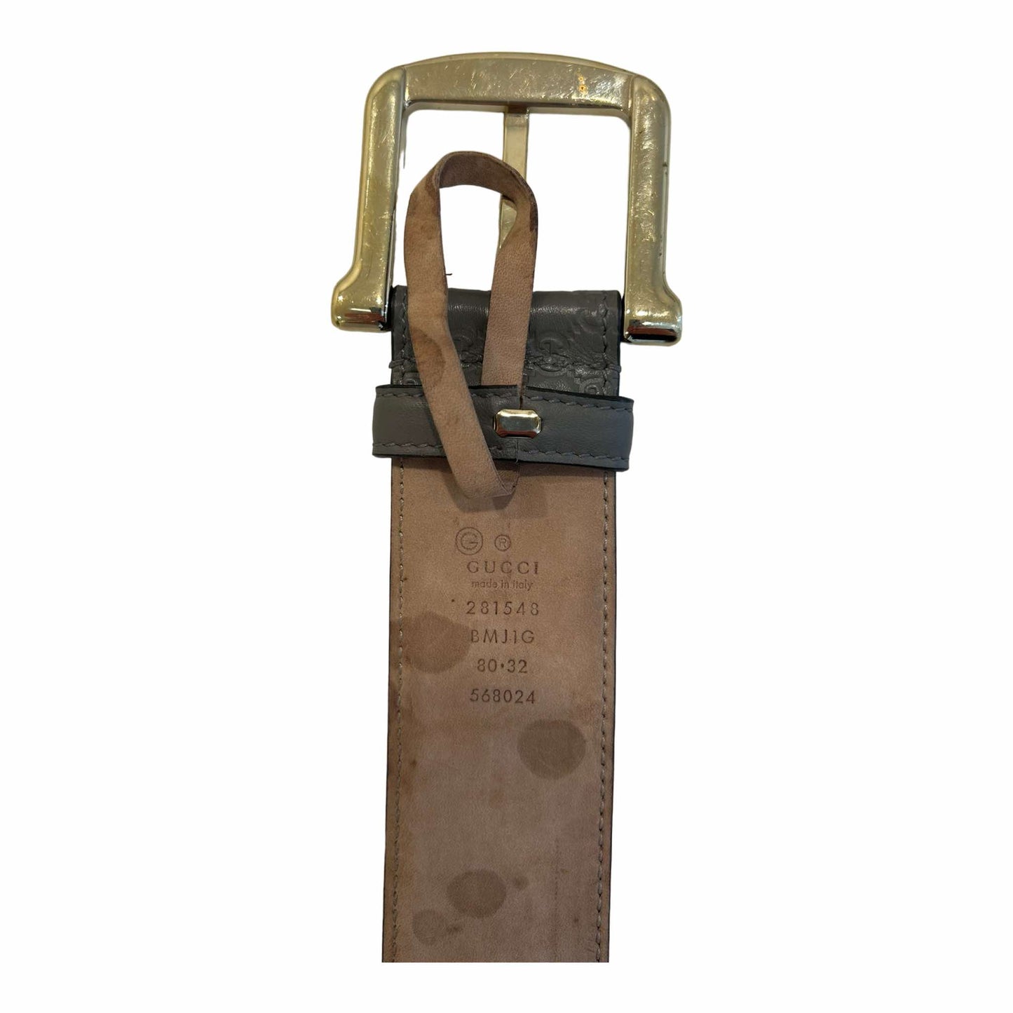 Gucci GG Belt Grey - 80cm/32in - 281548