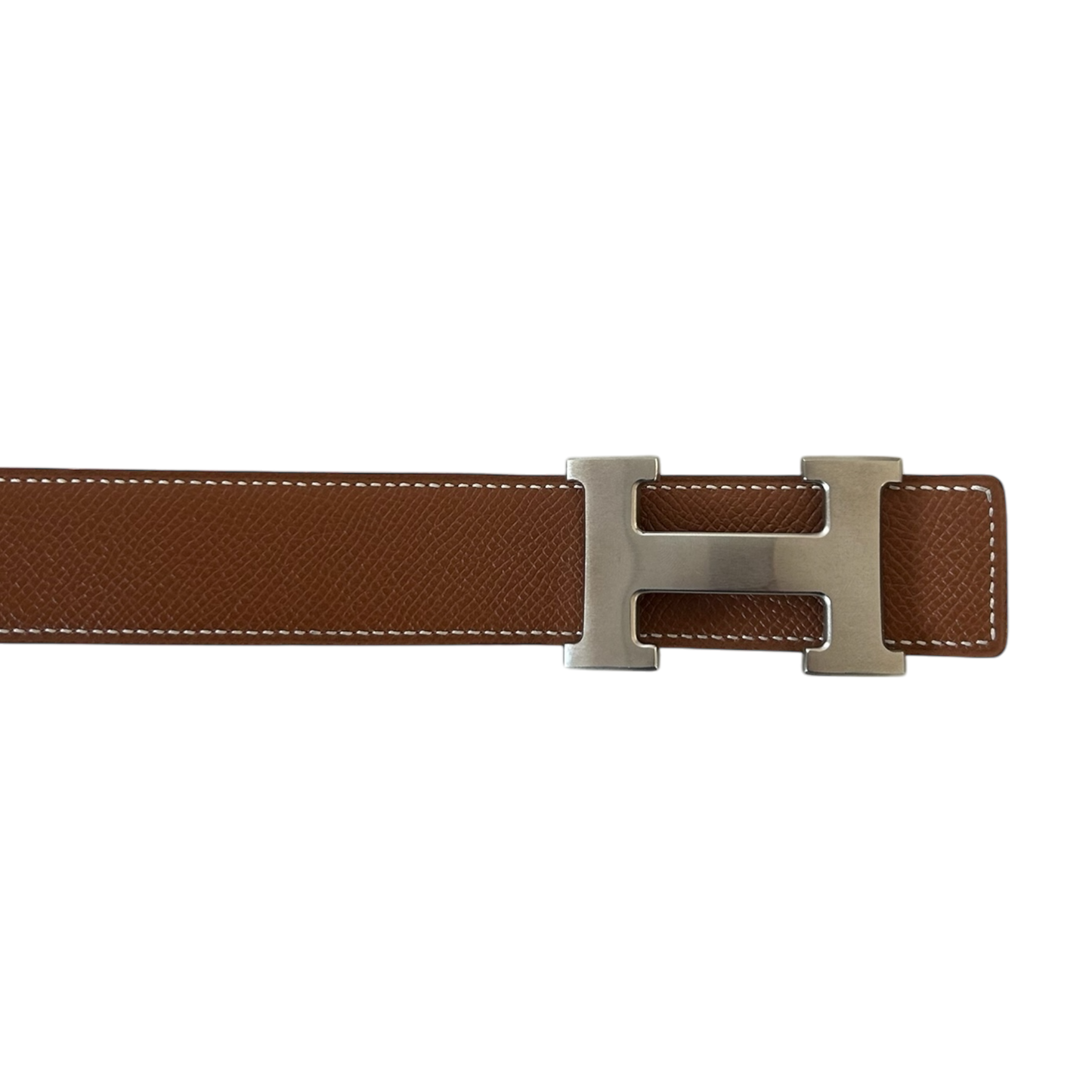 Hermès Silver H 32mm Reversible Belt (80/32)