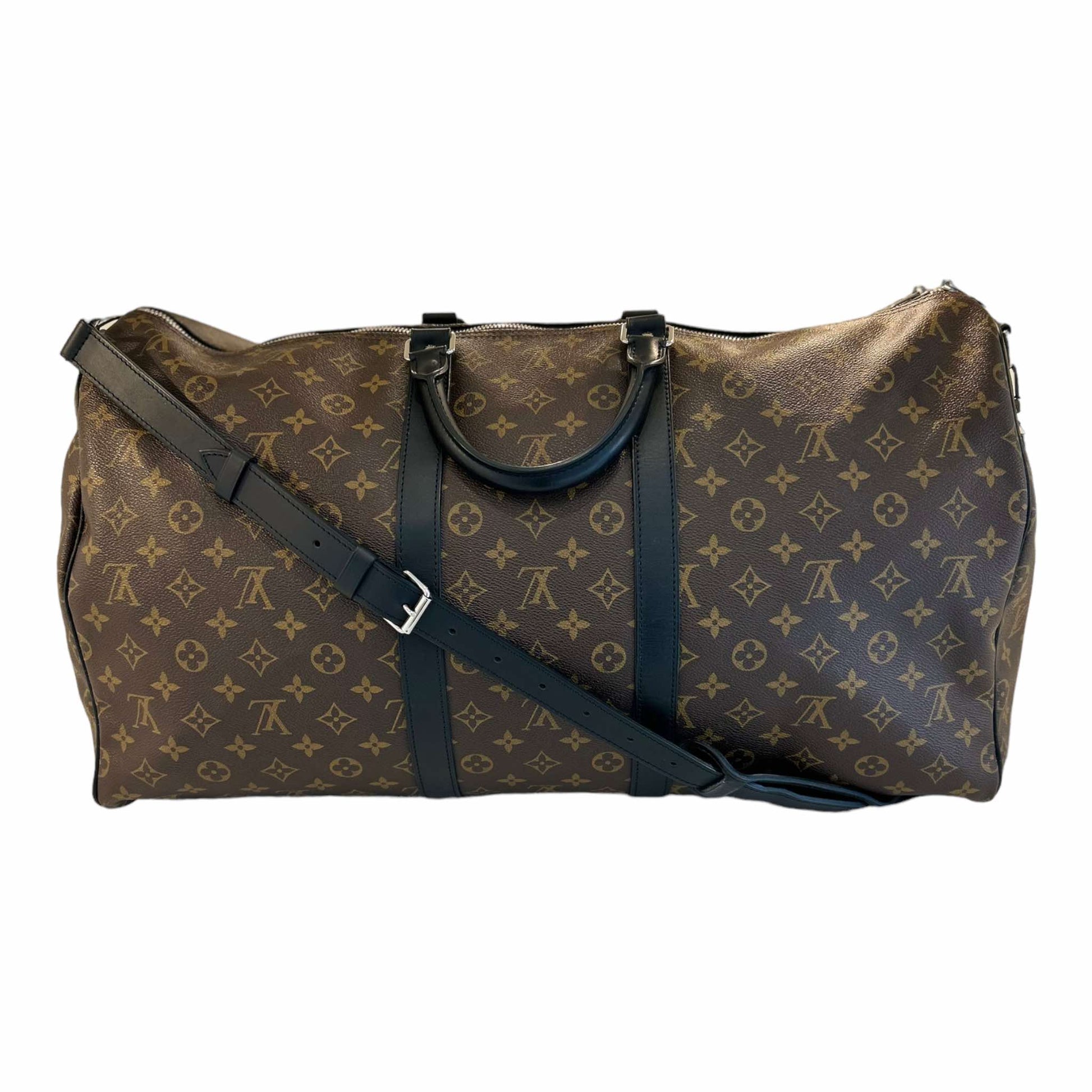 Louis Vuitton Monogram Macassar Bandoulière Keepall 55 - M56714