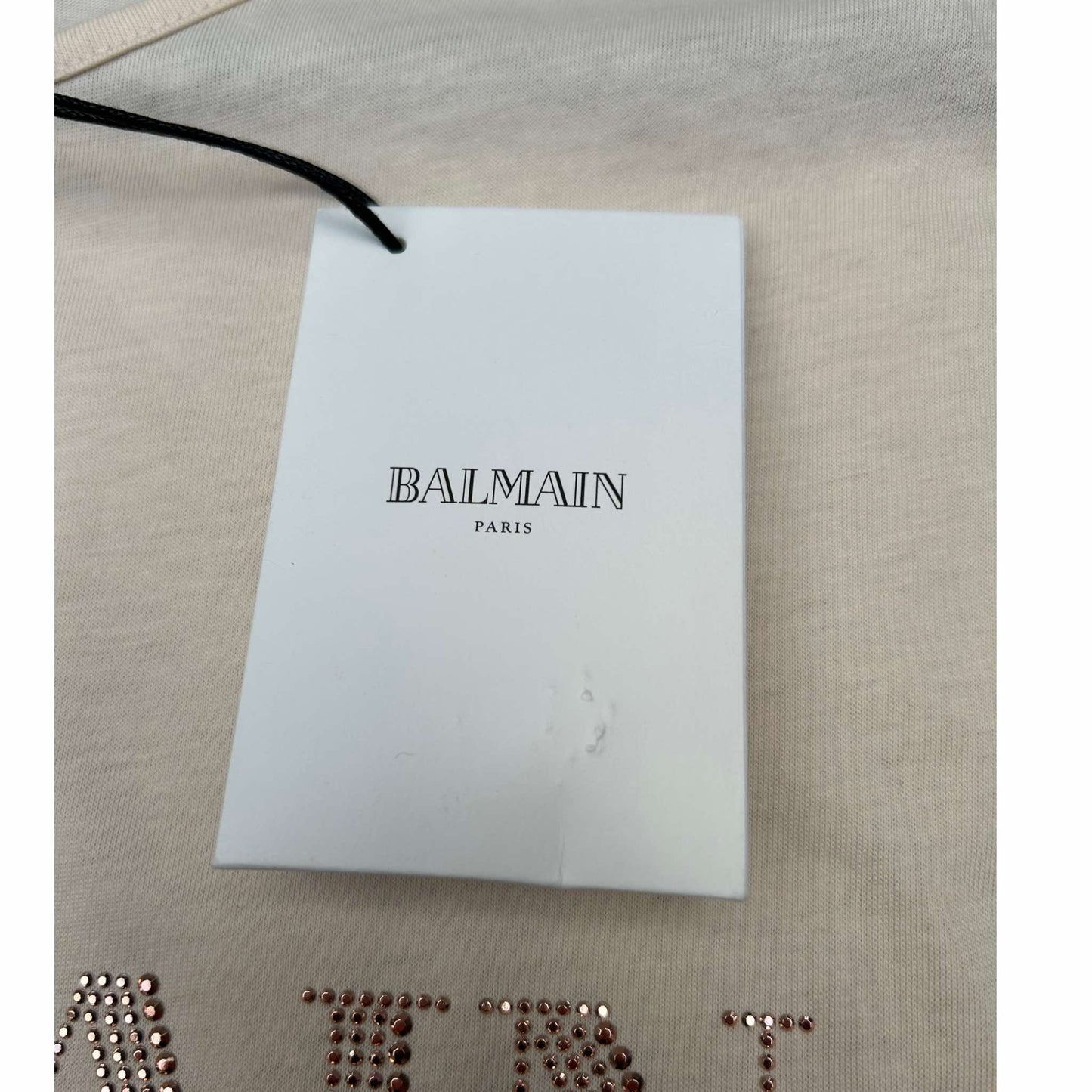 Balmain Swarovski Logo Tank Top Size 10