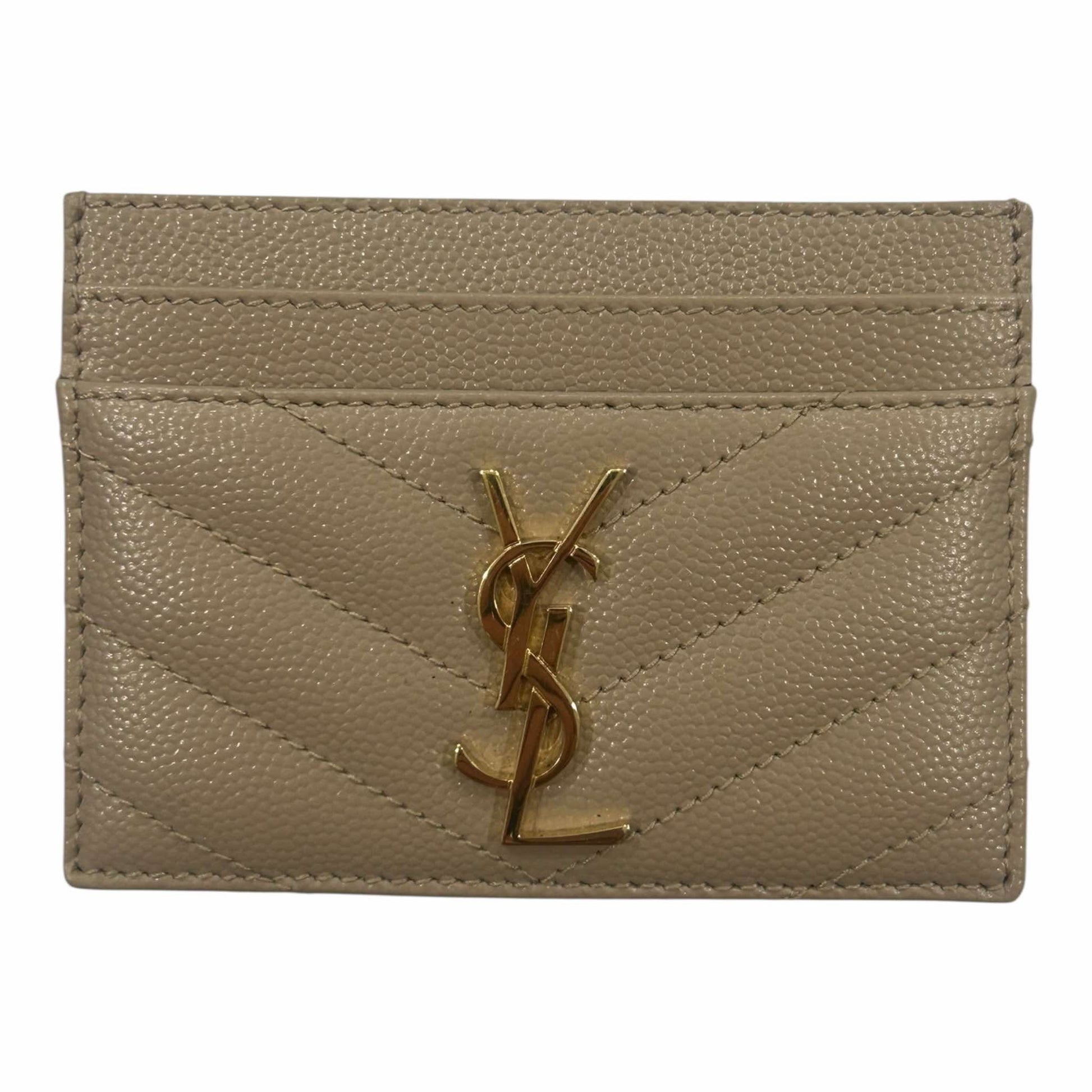 Saint Laurent Dark Beige Card Holder - 423291