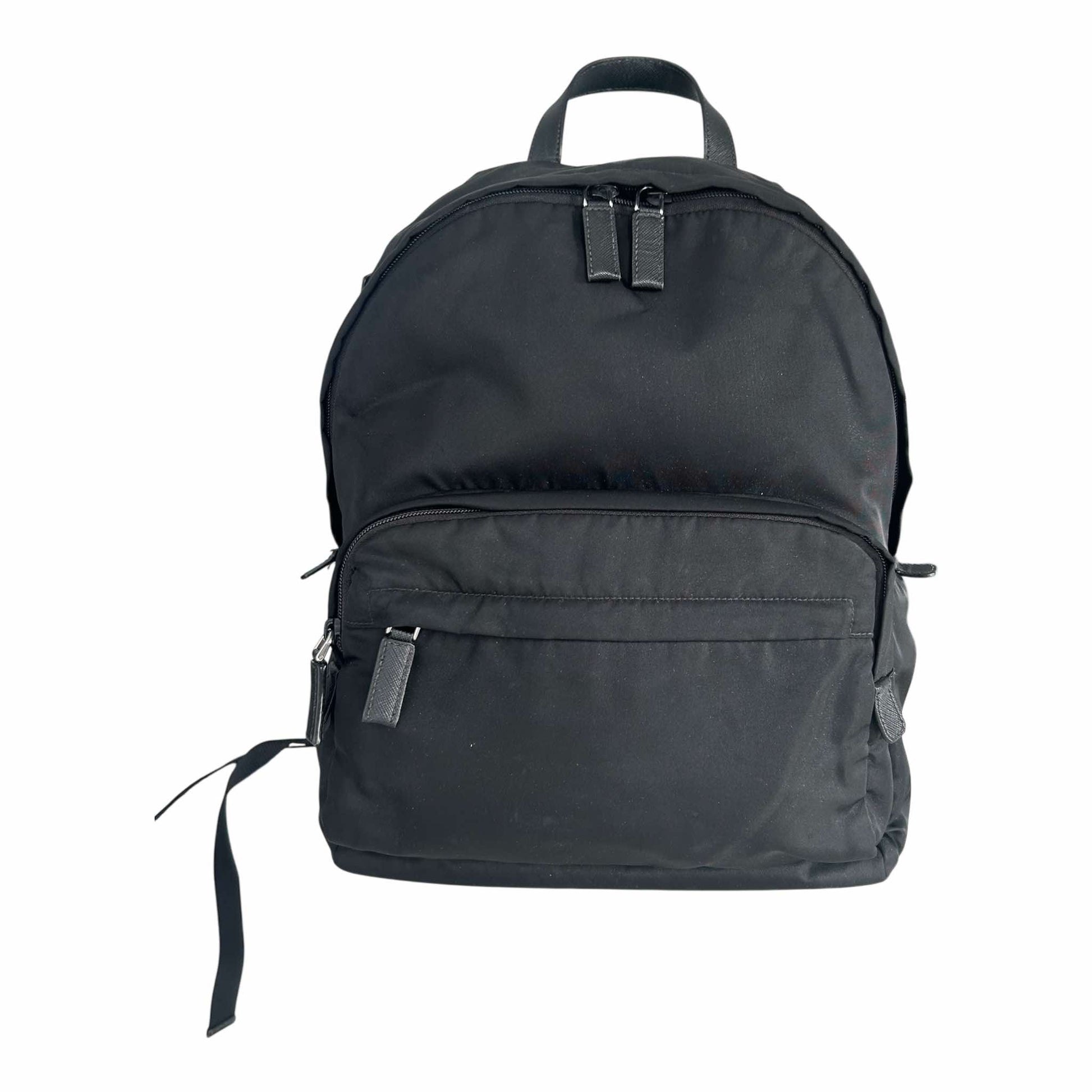 Prada Black Re-Nylon & Saffiano Leather Backpack