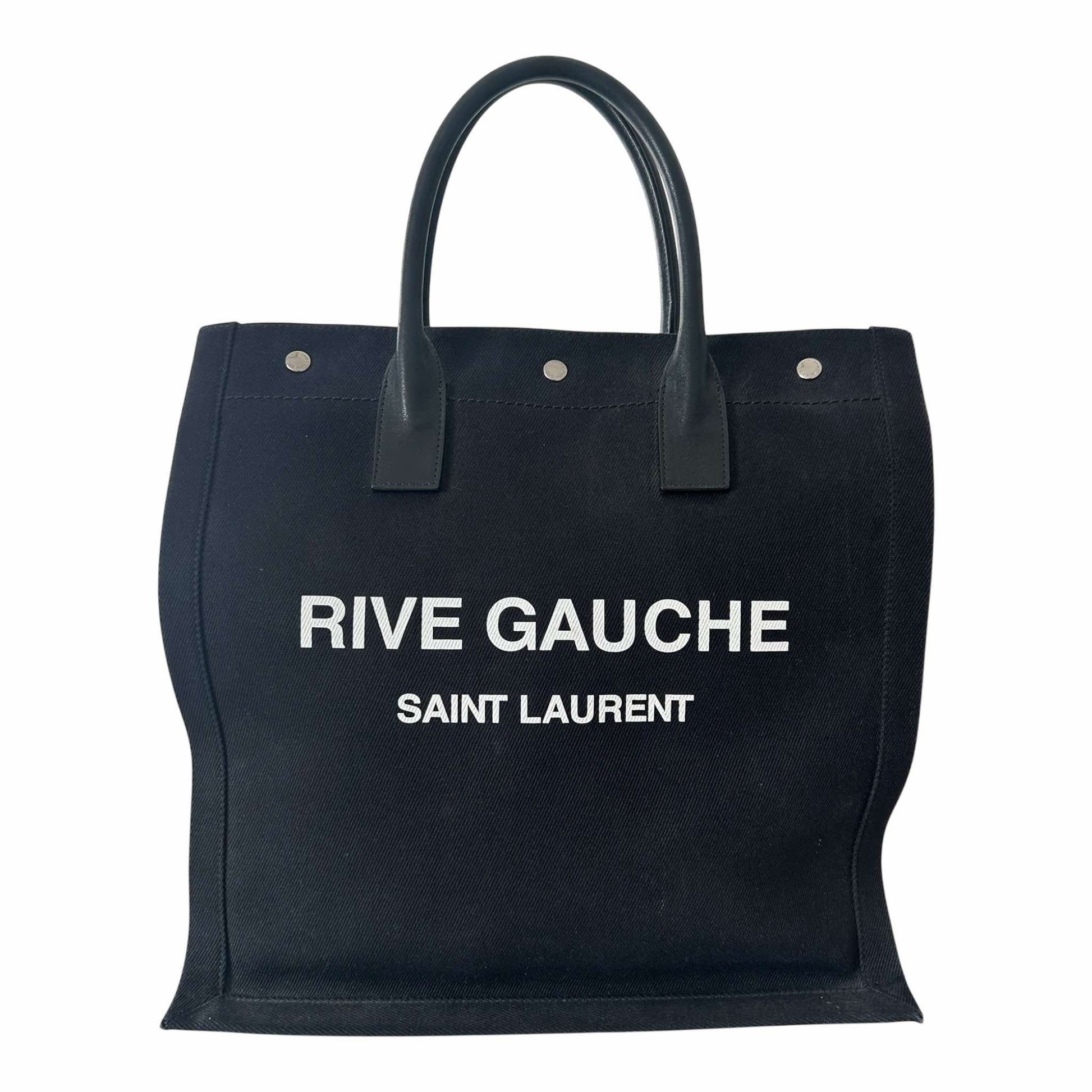 Saint Laurent Black Rive Gauche Tote - 631682