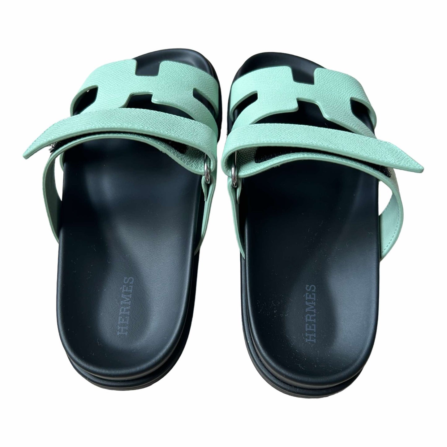 Hermès Chypre Sandals Vert Jade - Size EU 37