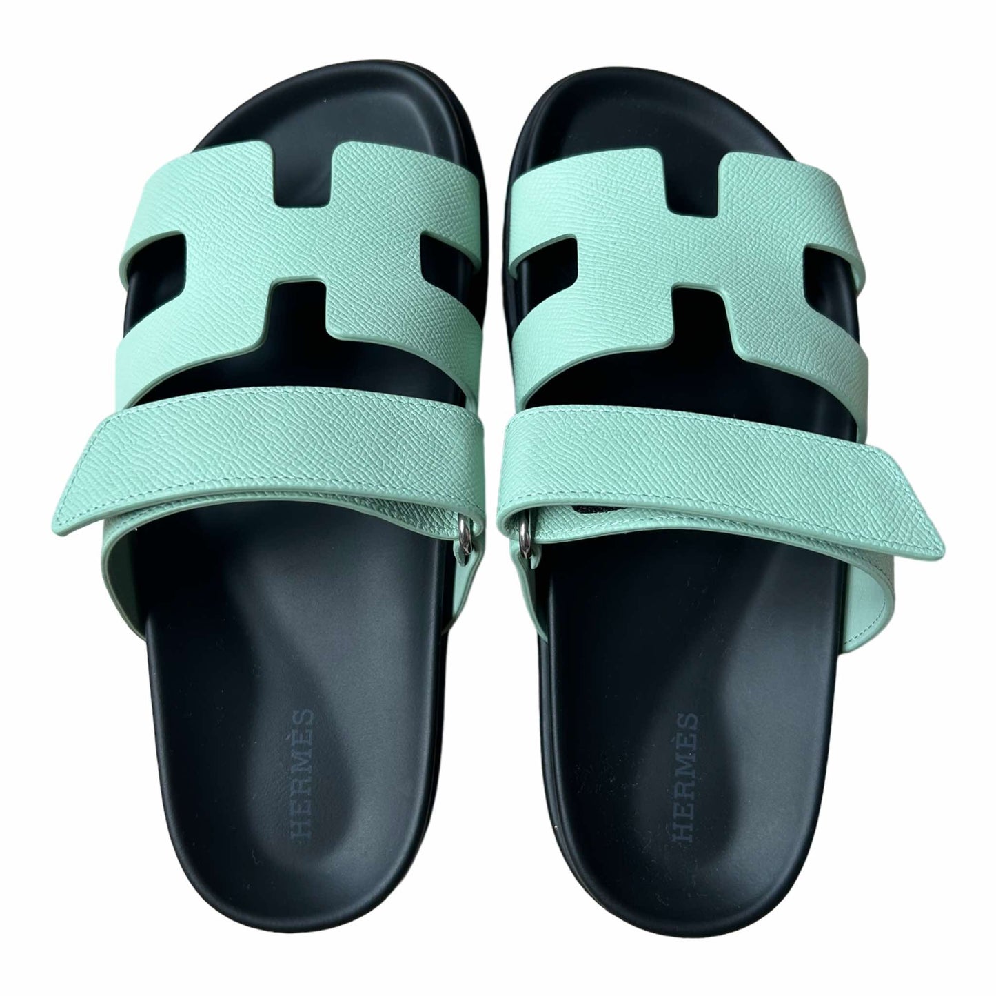 Hermès Chypre Sandals Vert Jade - Size EU 37