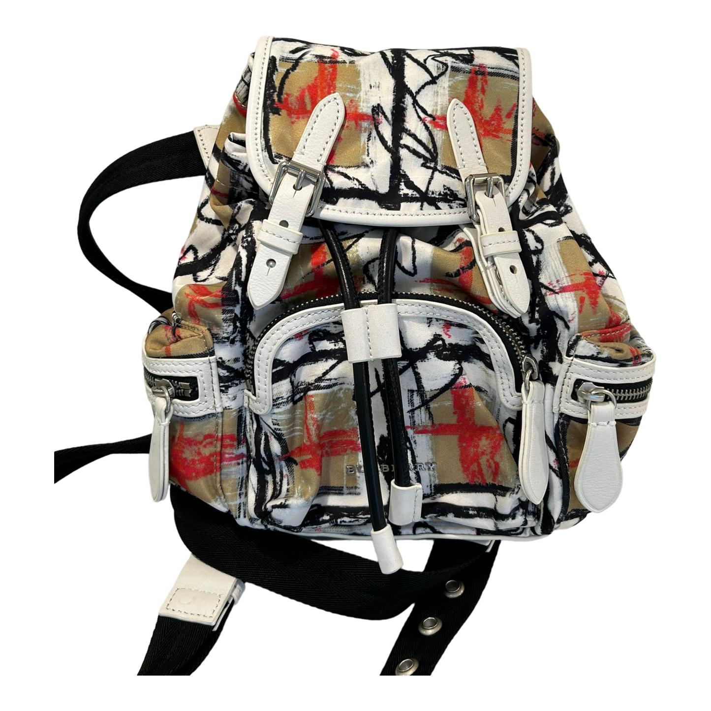Burberry Scribble Check Mini Backpack