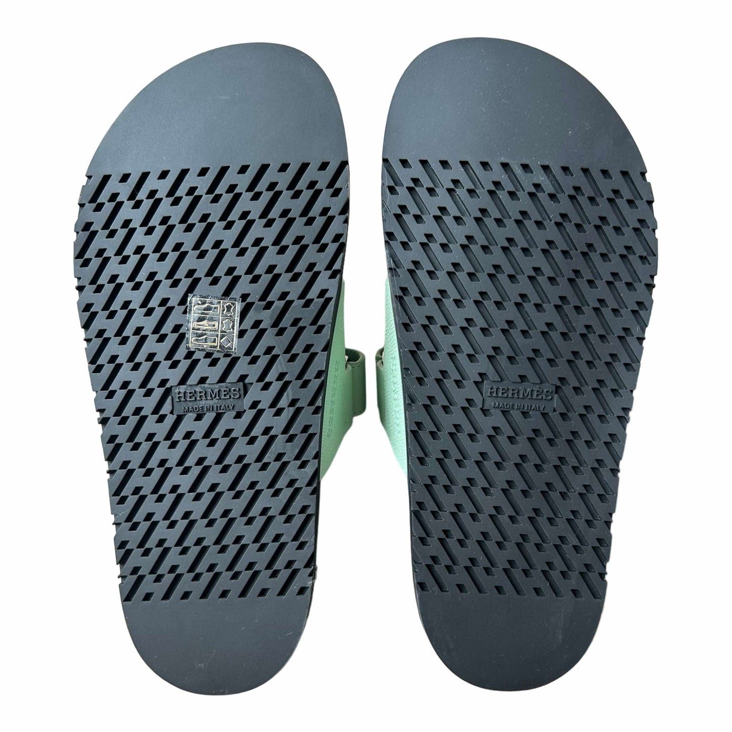 Hermès Chypre Sandals Vert Jade - Size EU 37