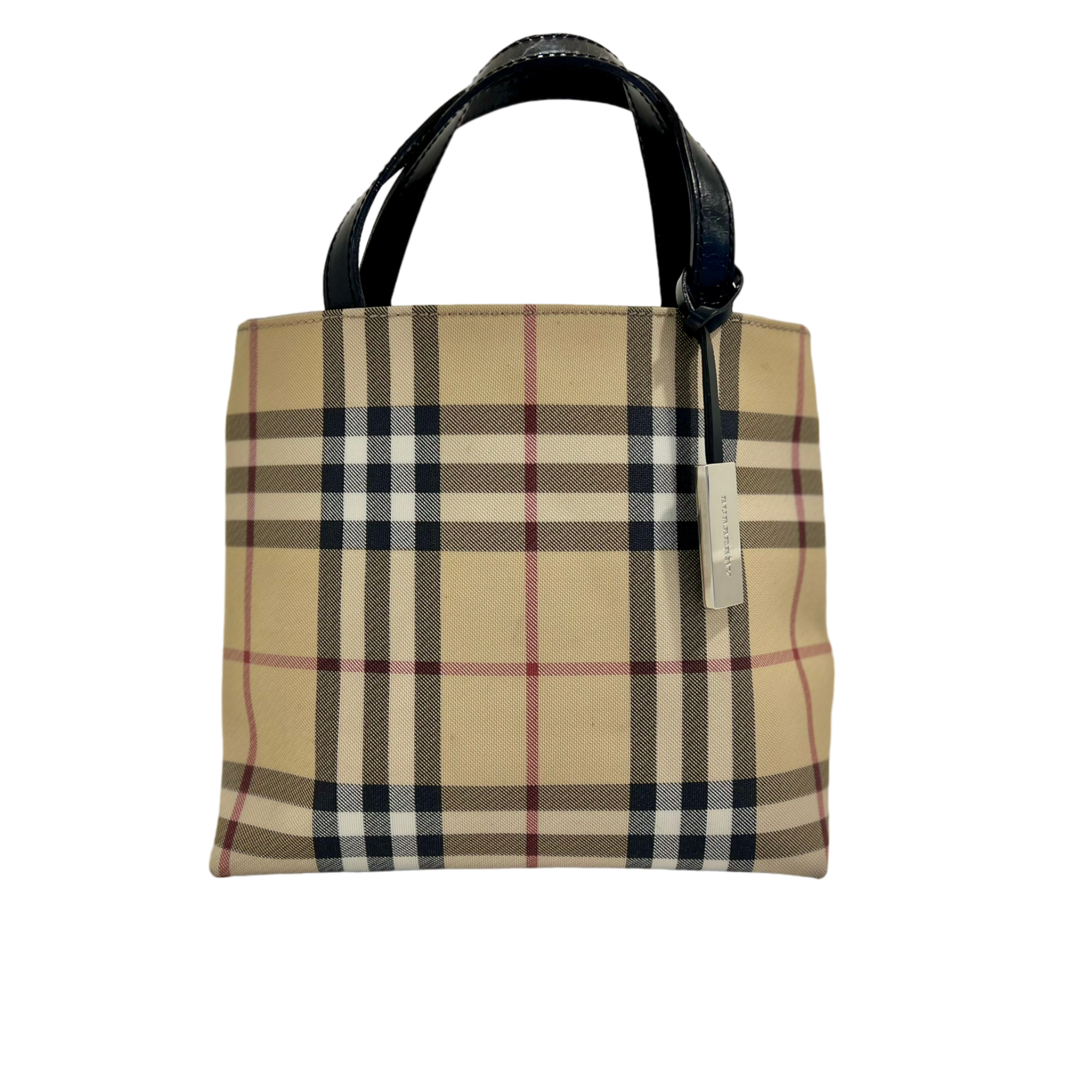 Burberry nova check mini tote sales