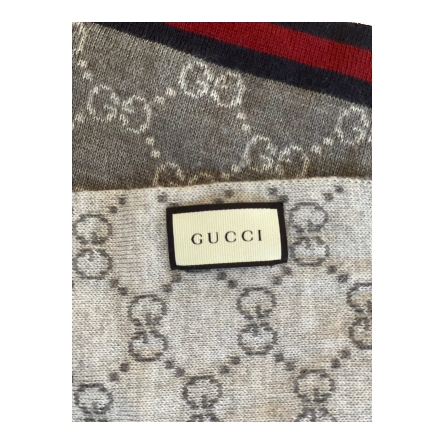 Gucci Monogram Scarf - Grey