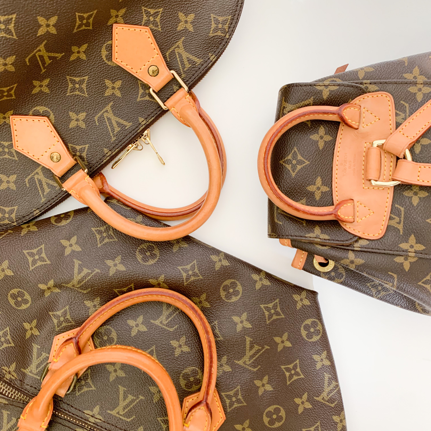 3 Louis Vuitton Monogram Pattern Bags