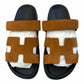 Hermès Chypre Sandals Naturel - Size EU 40.5
