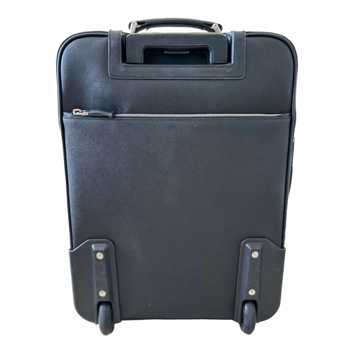 Prada Saffiano Leather Rolling Carry-On Suitcase