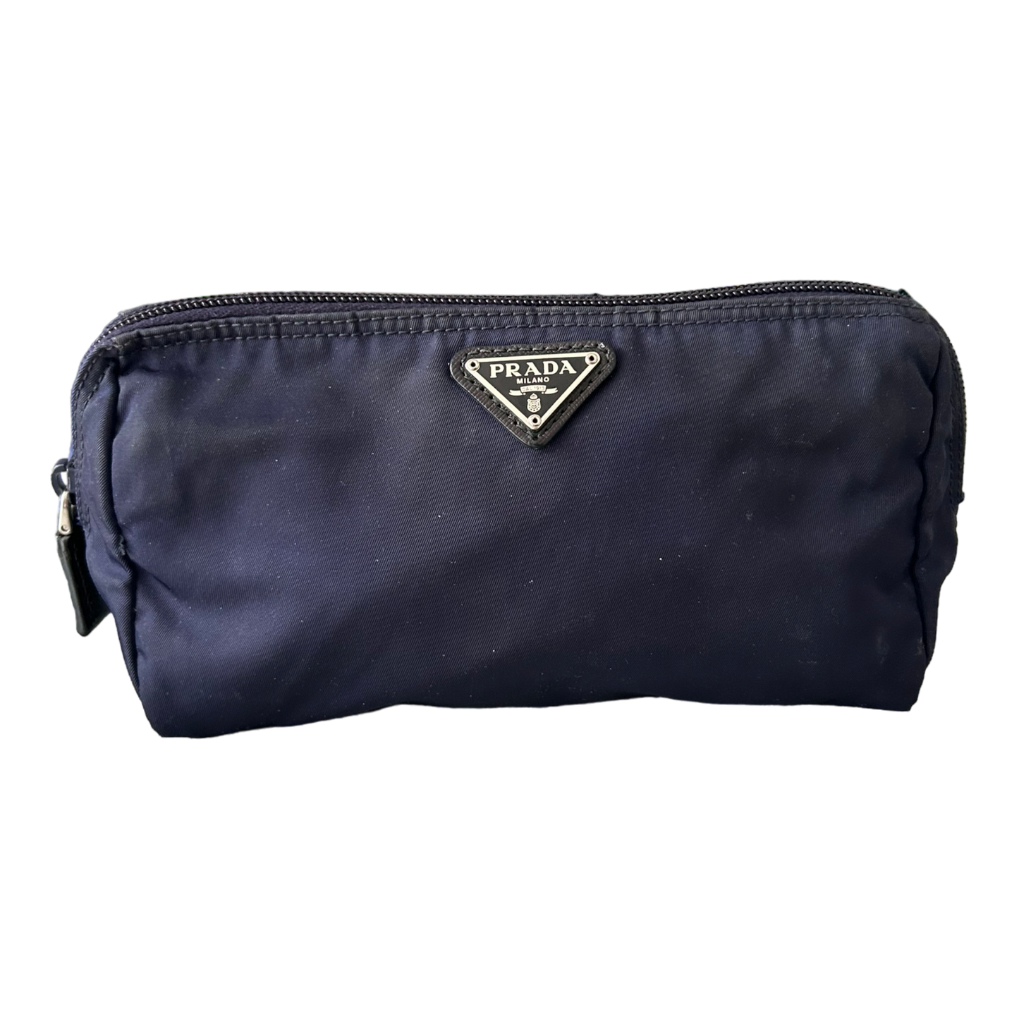 Prada Blue Nylon Toiletry Bag