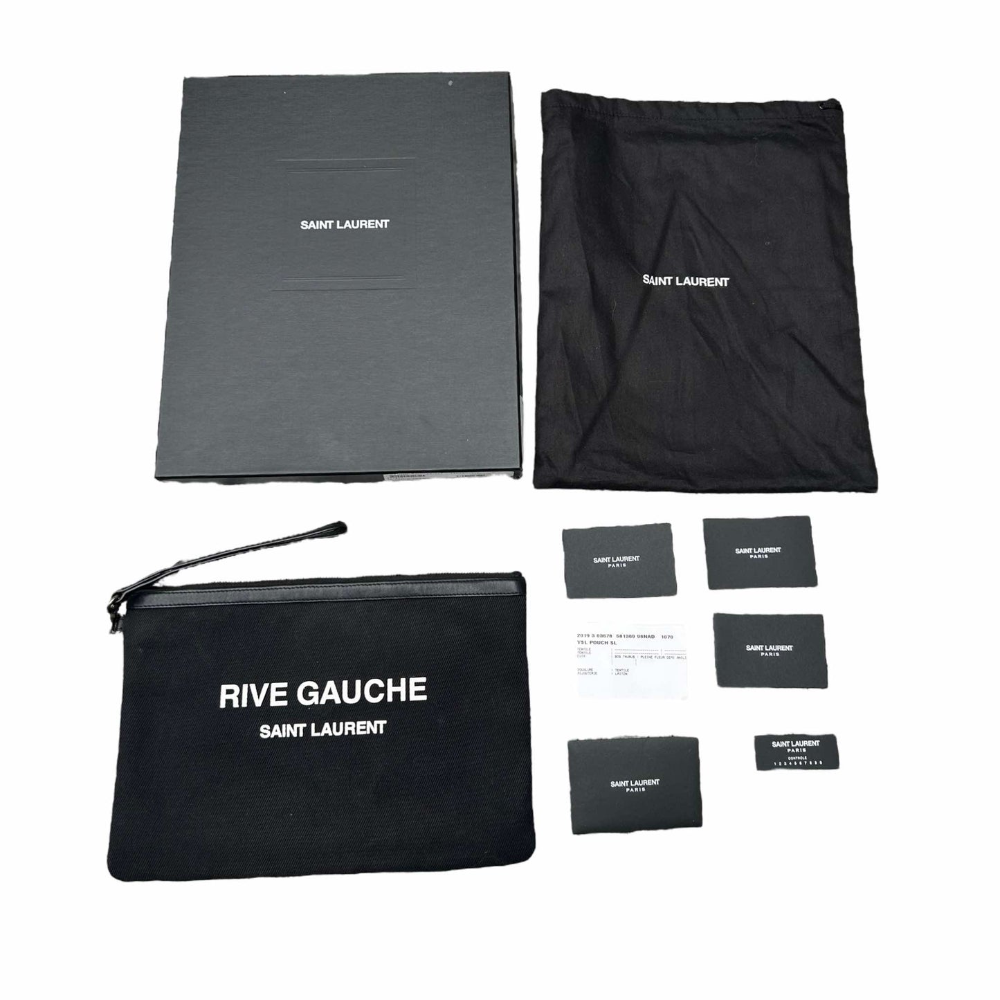 Saint Laurent Rive Gauche Black Camo Pouch - 581369