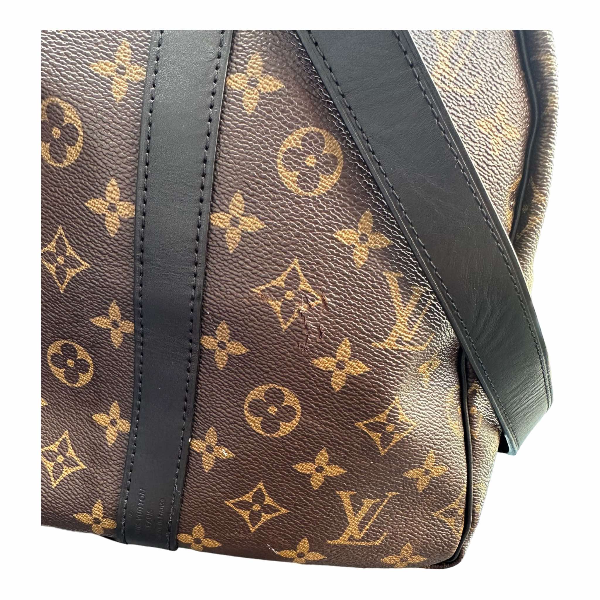 Louis Vuitton Monogram Macassar Bandouli re Keepall 55 M56714