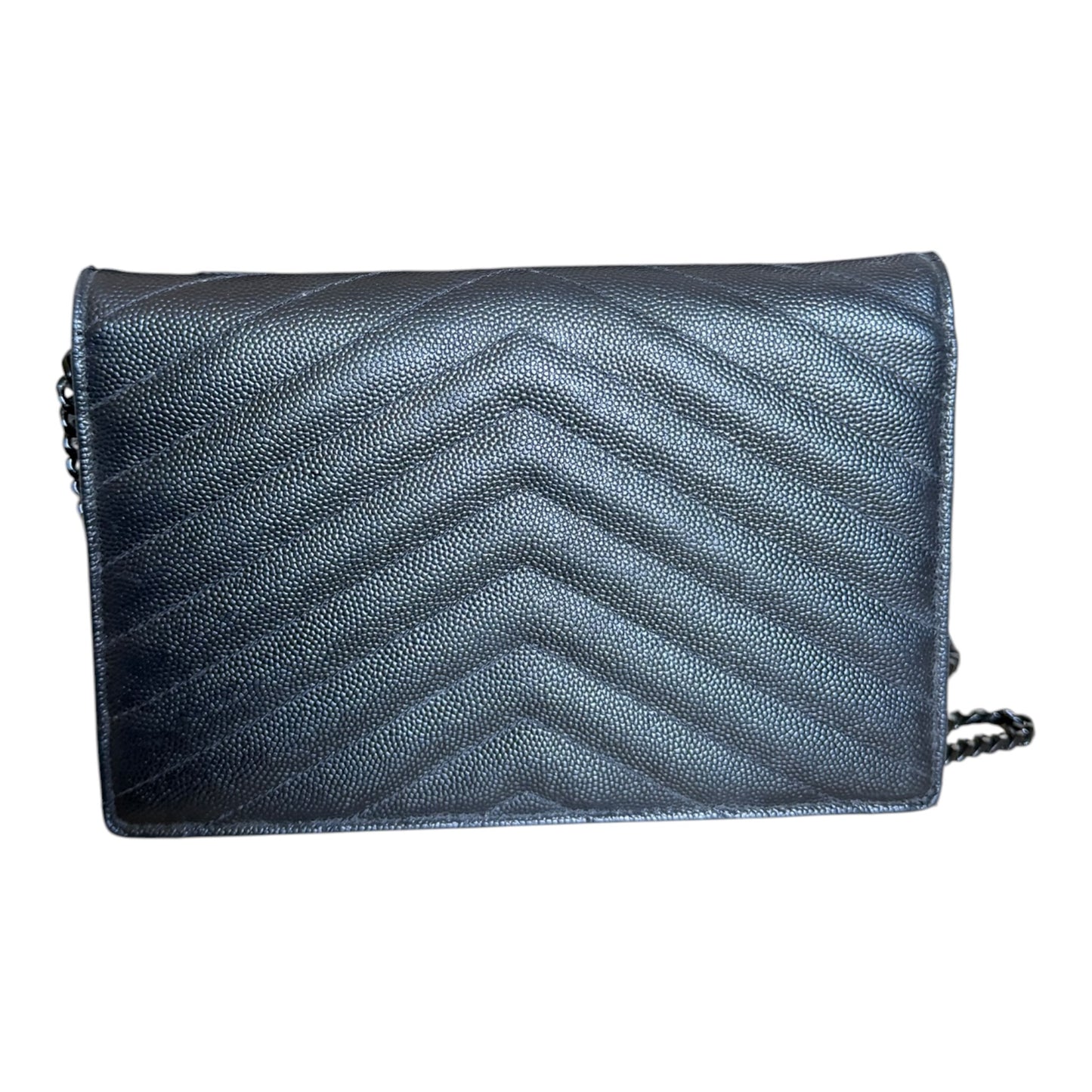 Saint Laurent Black Cassandre Envelope Chain Flap - 857605