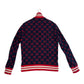 Gucci Navy & Red GG Monogram Jacquard Track Jacket