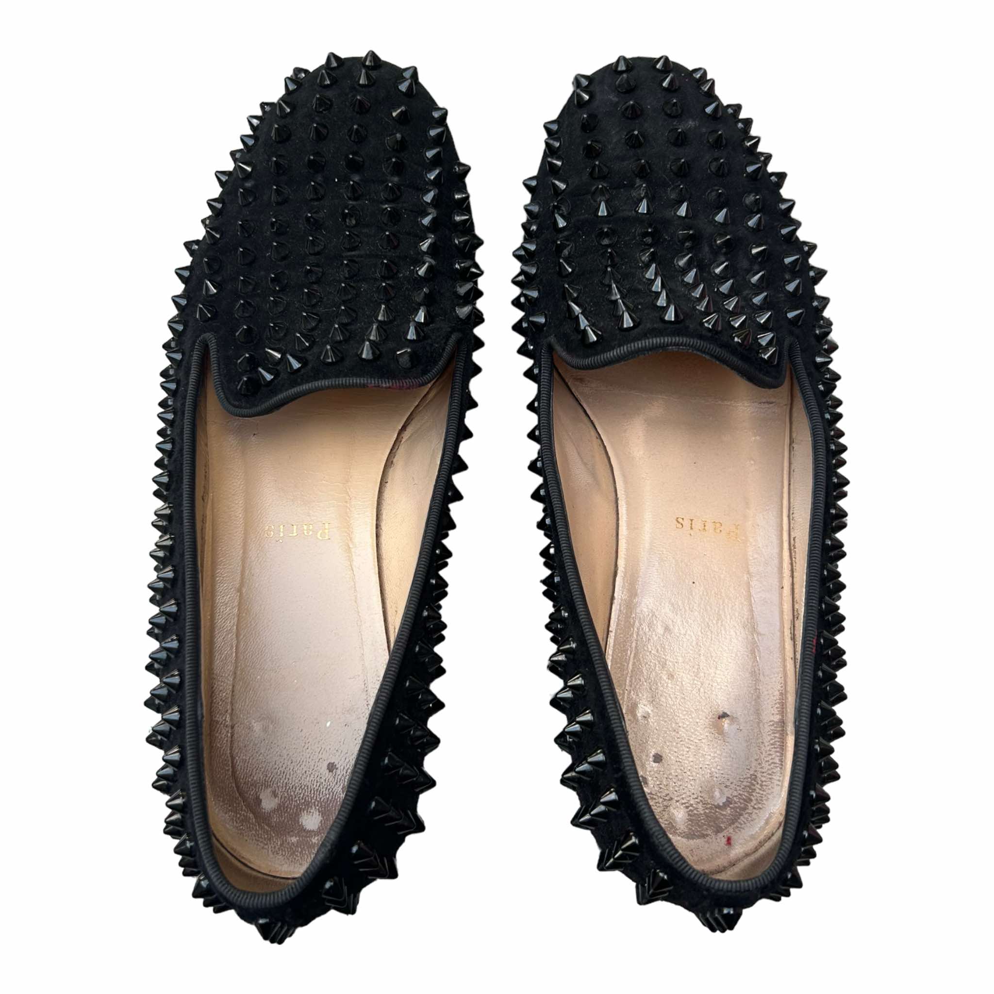 Christian Louboutin Rolling Flat Spikes Velour - 39EU / 6 UK – Refined  Luxury