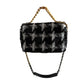 Chanel Medium Houndstooth Black & White Tweed 19 Flap
