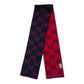 Gucci Red & Blue Monogram Scarf