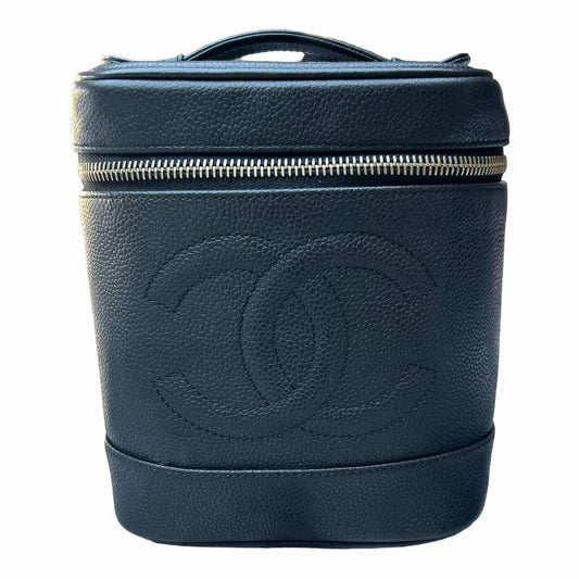 Chanel Black CC Caviar Vanity Case - A01998