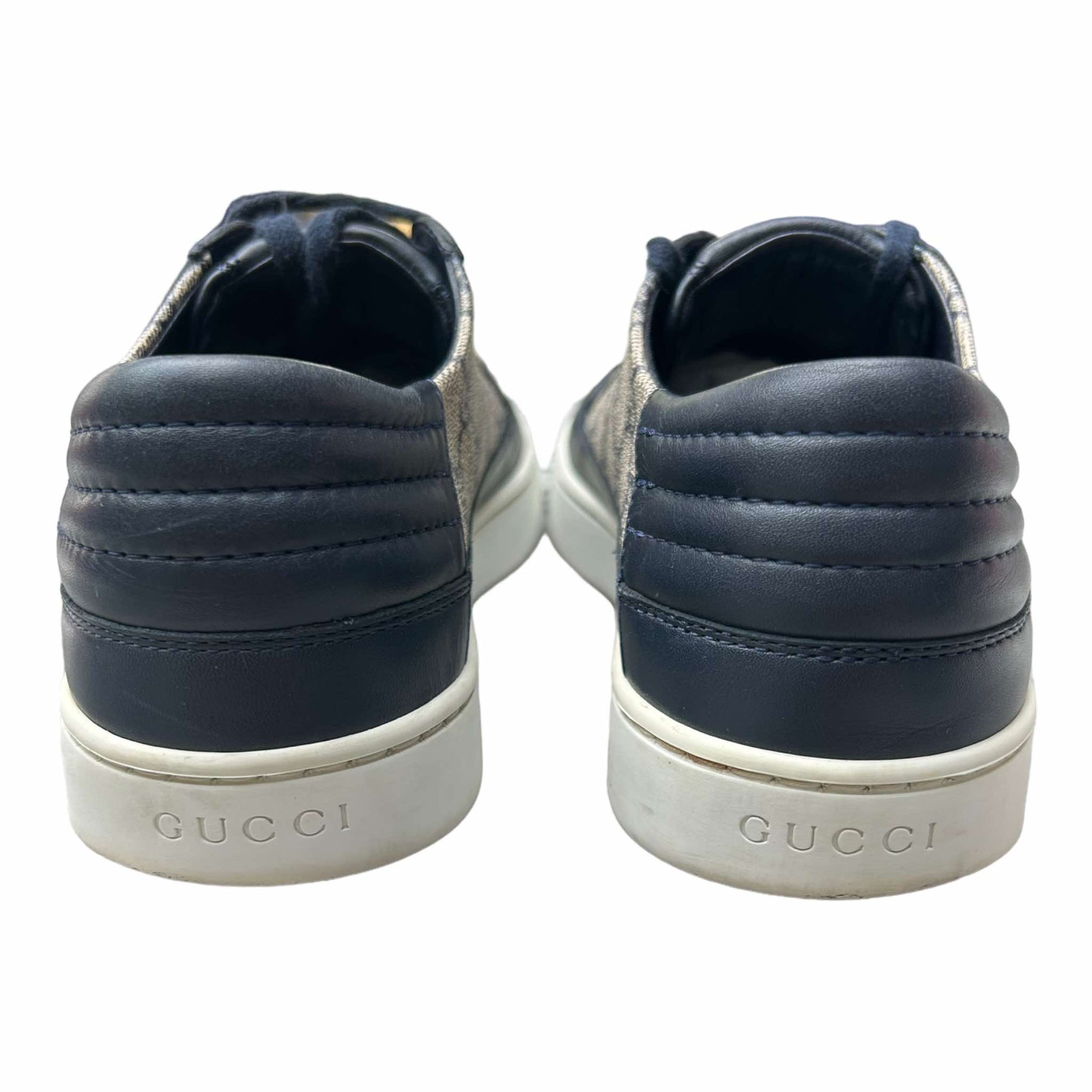 Gucci GG Supreme Navy Trainers - 5 UK -  433716