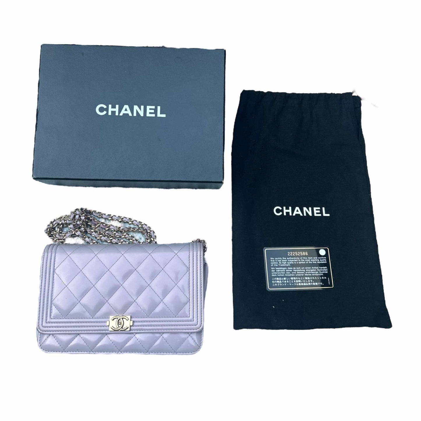 Chanel Lilac Boy Wallet On Chain WOC