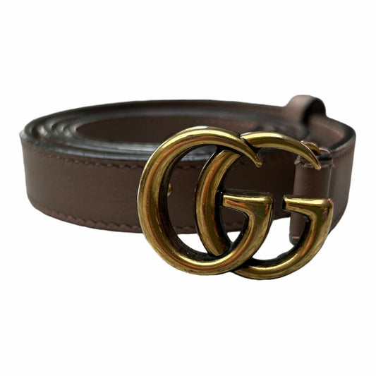 Gucci Ladies Beige Mini GG Belt - (85/34) - 409417