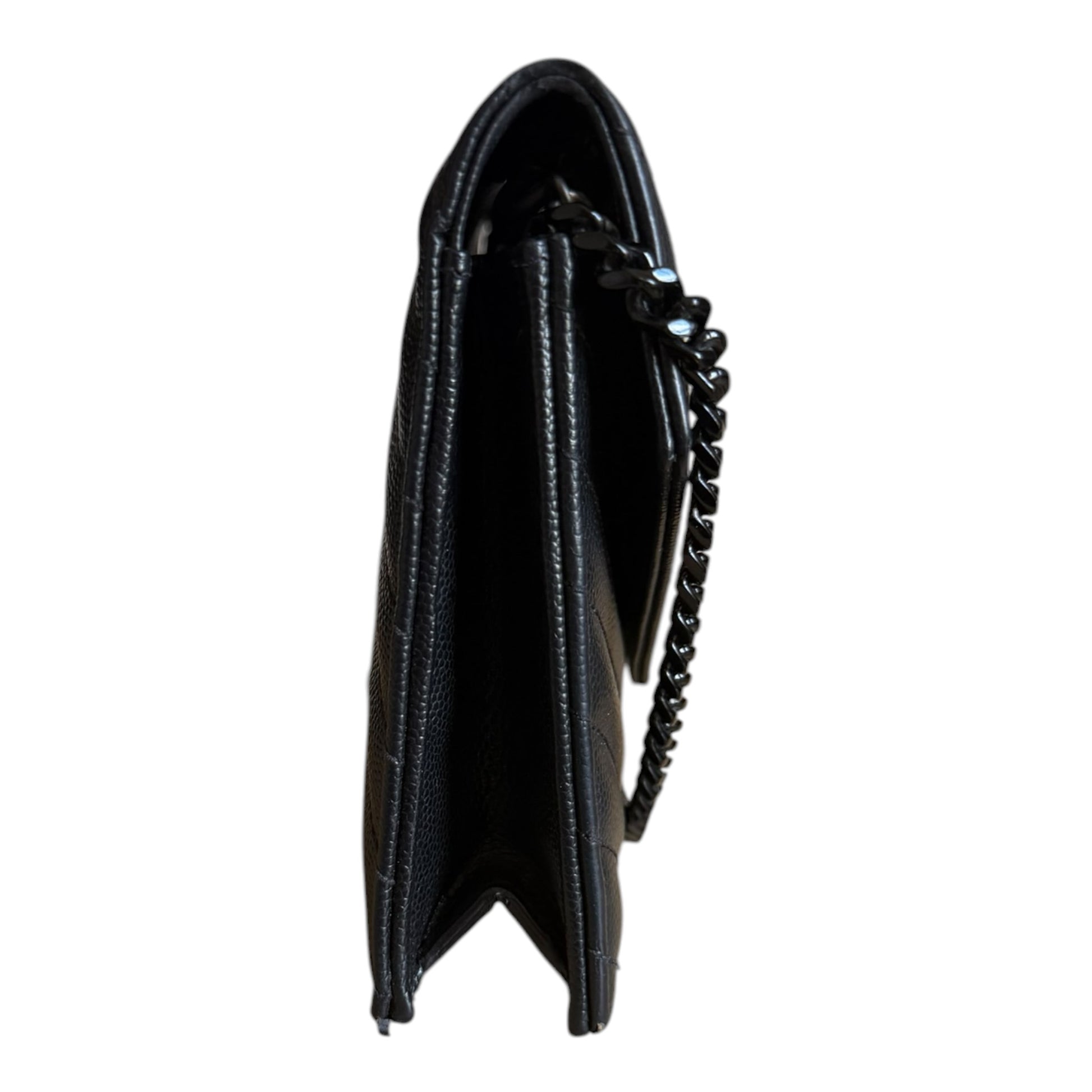 Saint Laurent Black Cassandre Envelope Chain Flap - 857605