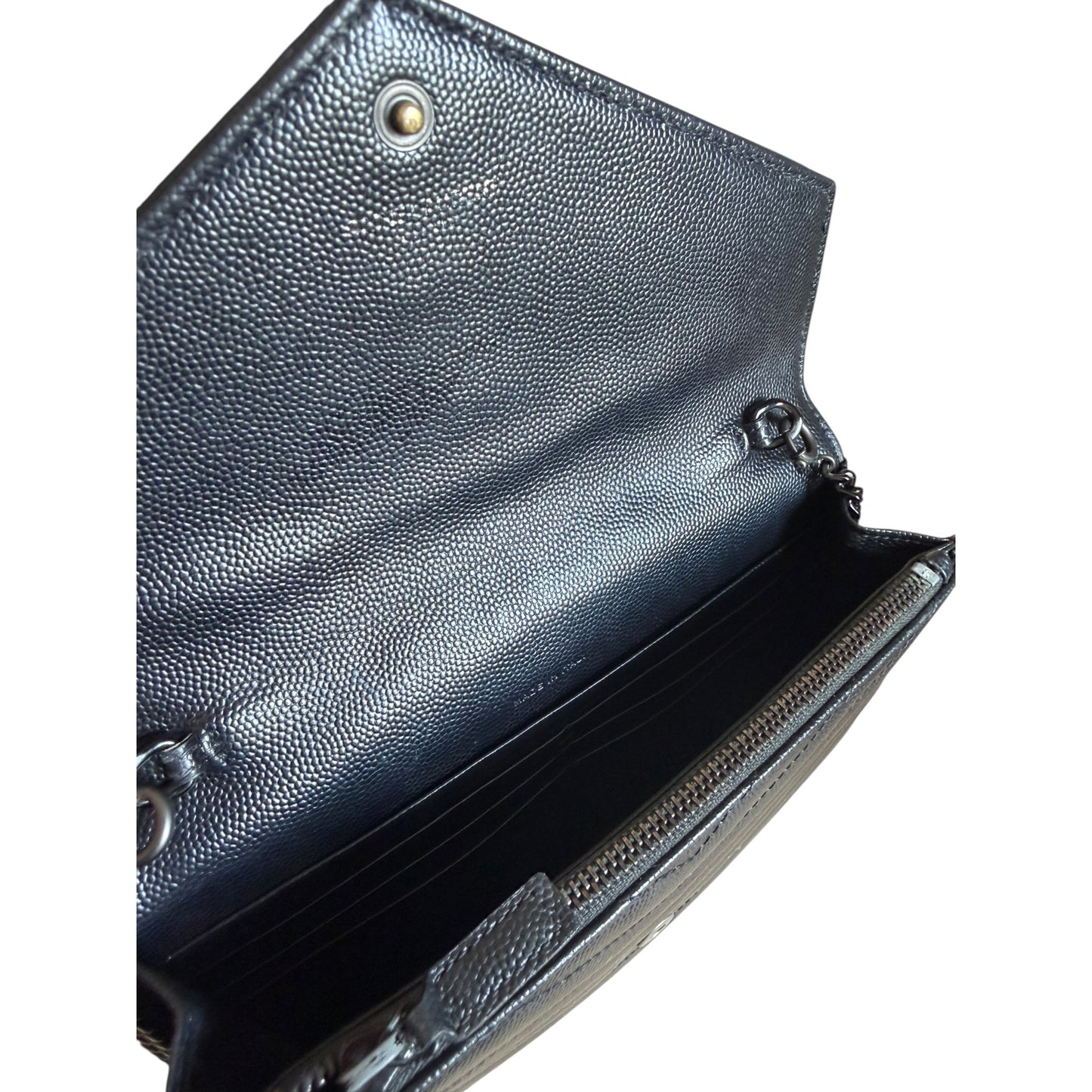 Saint Laurent Black Cassandre Envelope Chain Flap - 857605