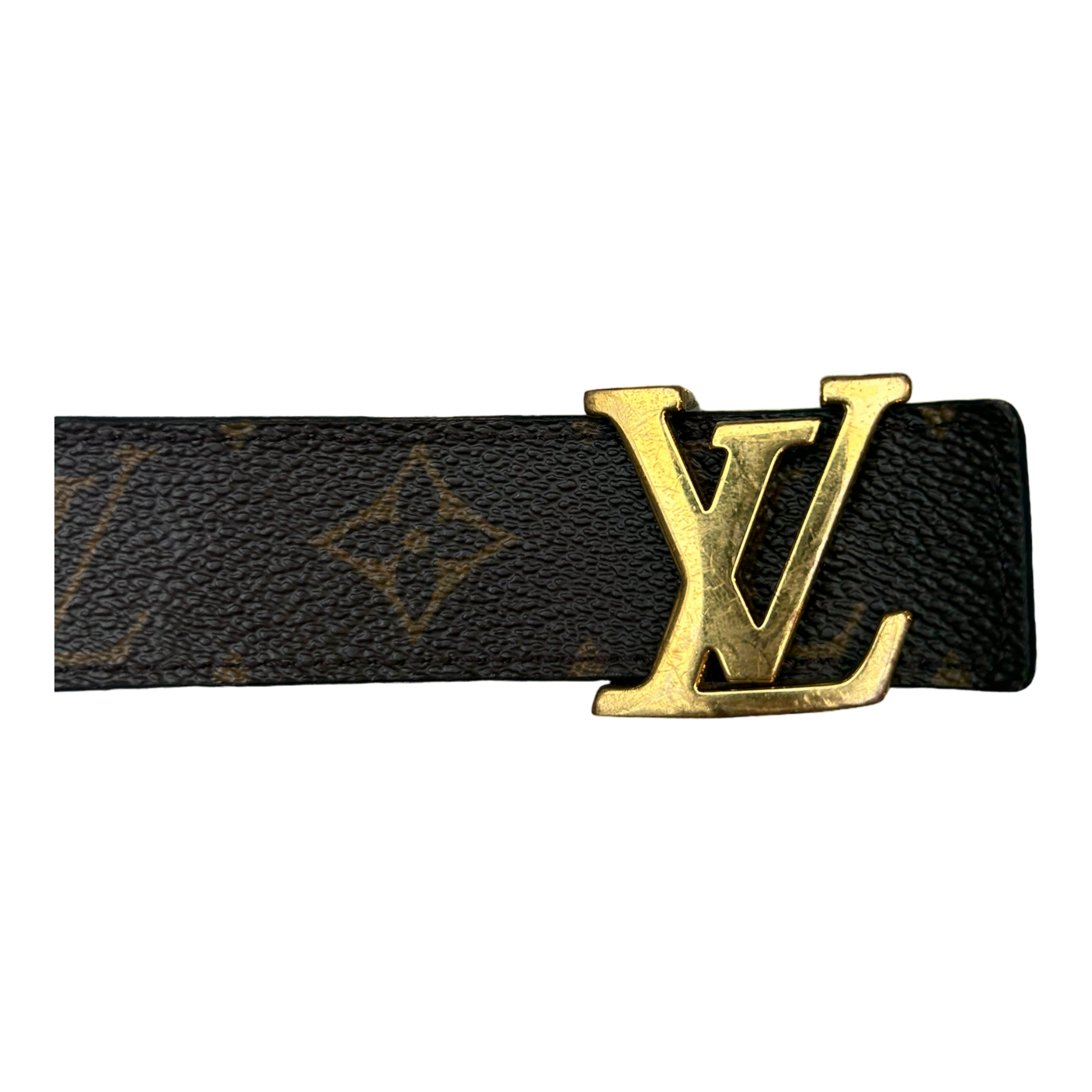Pre Loved Louis Vuitton Monogram Reversible Initials Belt 75 30 M9453 Refined Luxury