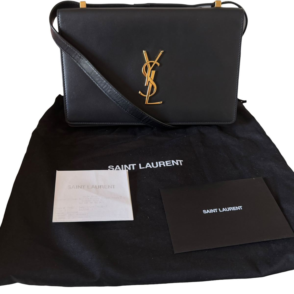 Saint Laurent Black Calfskin Leather Dylan Flap - 601310