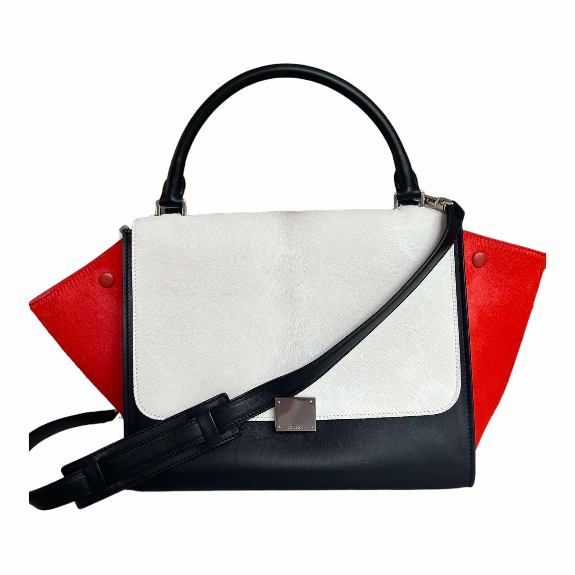 Celine Medium Trapeze Pony Hair - Tricolour