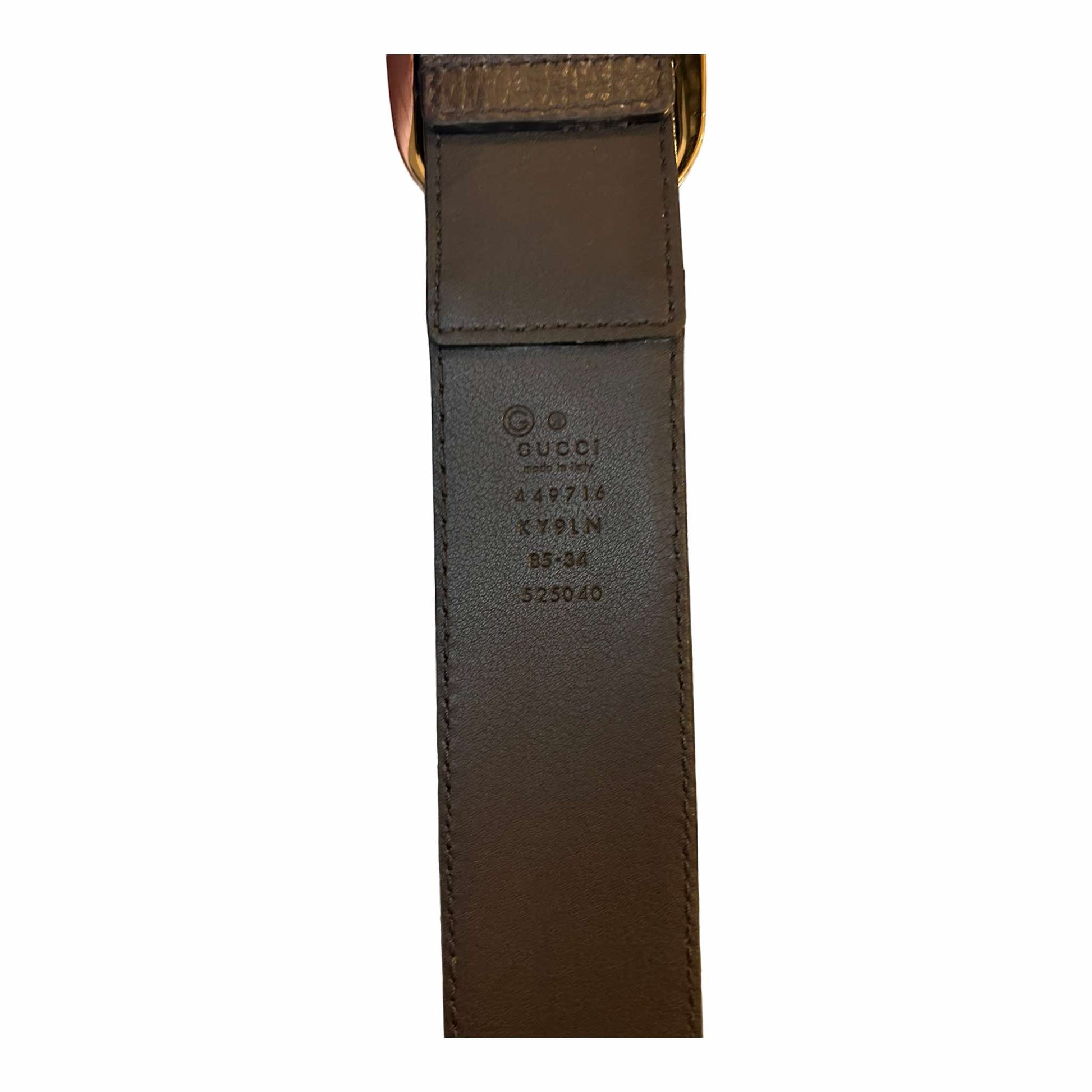 Gucci GG Monogram Canvas Belt - (85/34) - 449716
