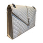 Saint Laurent White Large Envelope Flap Bag - 396910