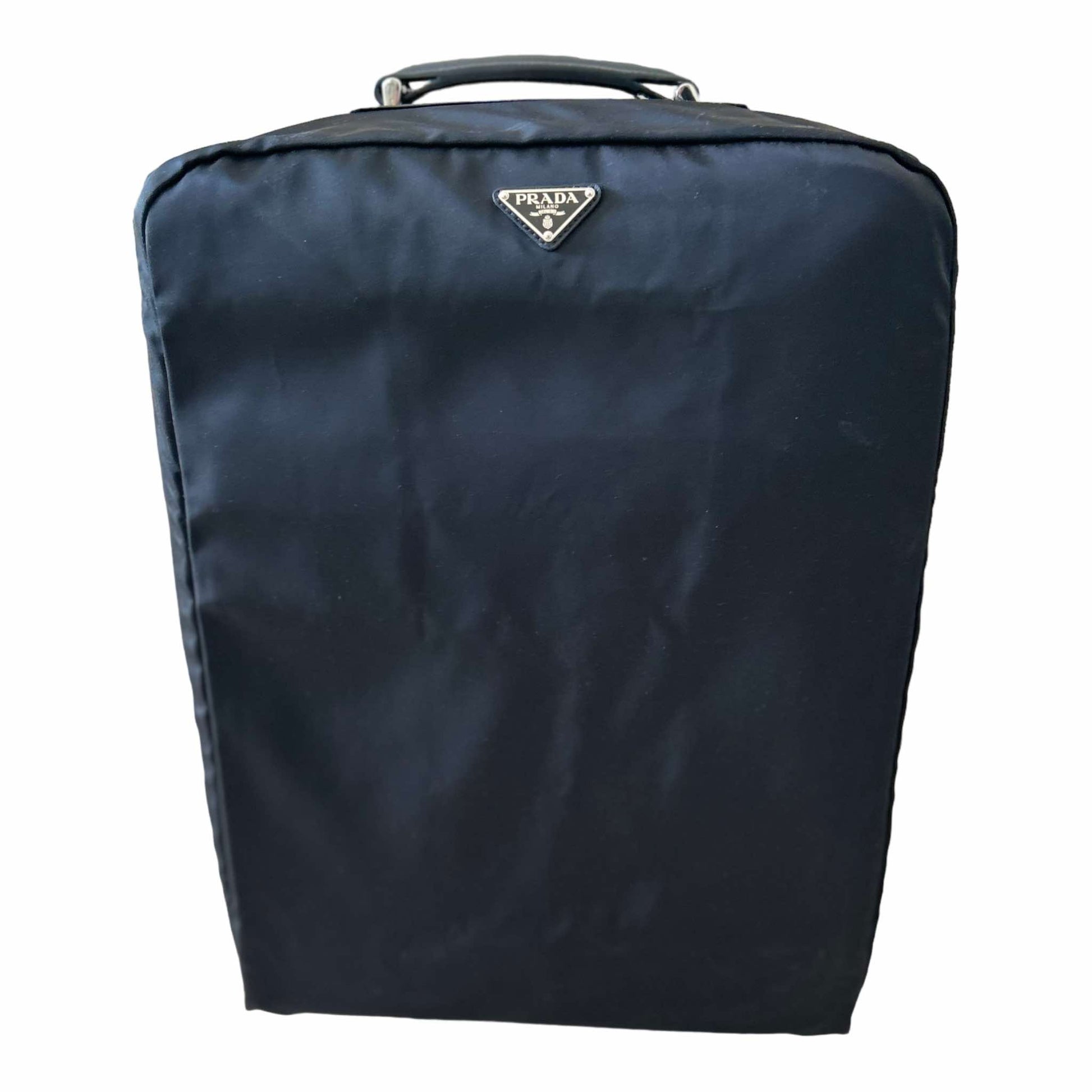 Prada Saffiano Leather Rolling Carry-On Suitcase