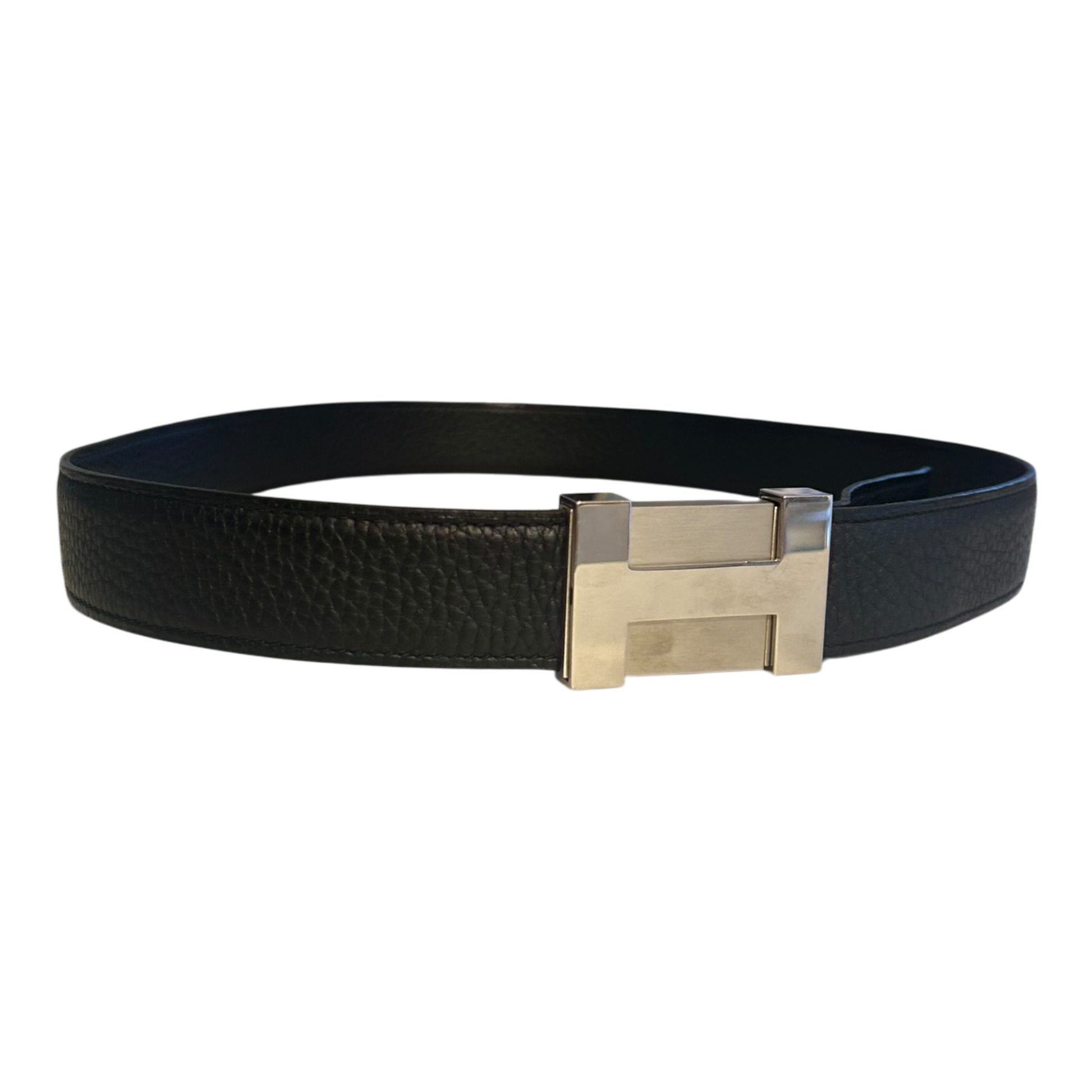 Hermès Silver H 32mm Belt (85/34)