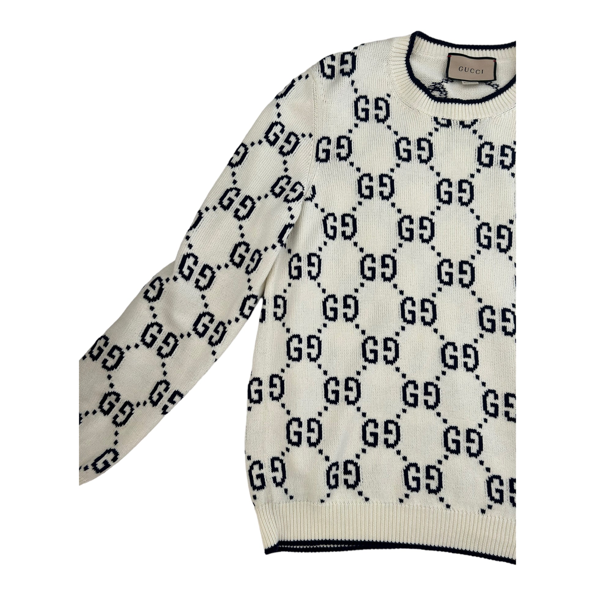 GG Cotton Knit Sweatshirt - 694767