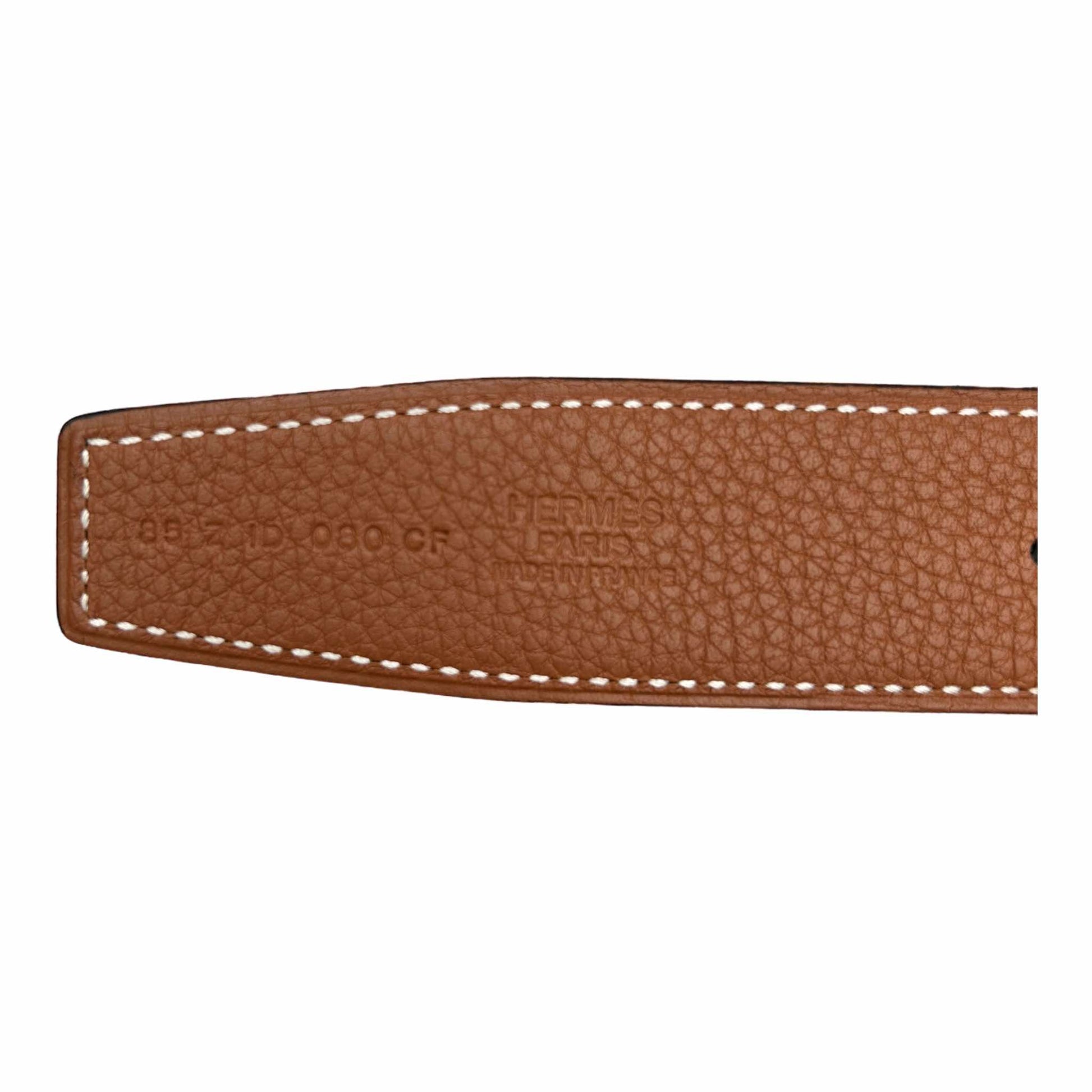 Hermès Gold Reversible 32mm Belt (85/34)