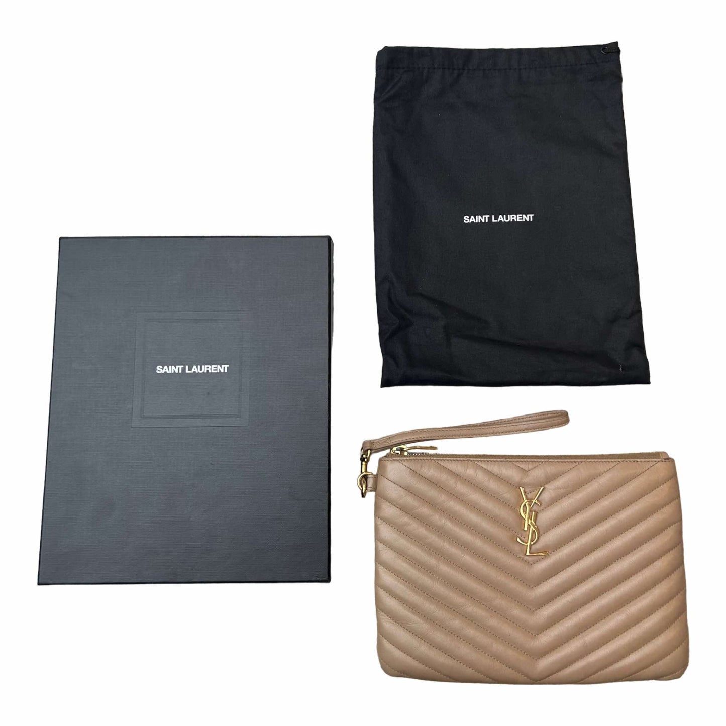 Saint Laurent Cassandre Matelassé Quilted A5 Pouch - 379039