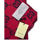 Gucci Red & Blue Monogram Scarf