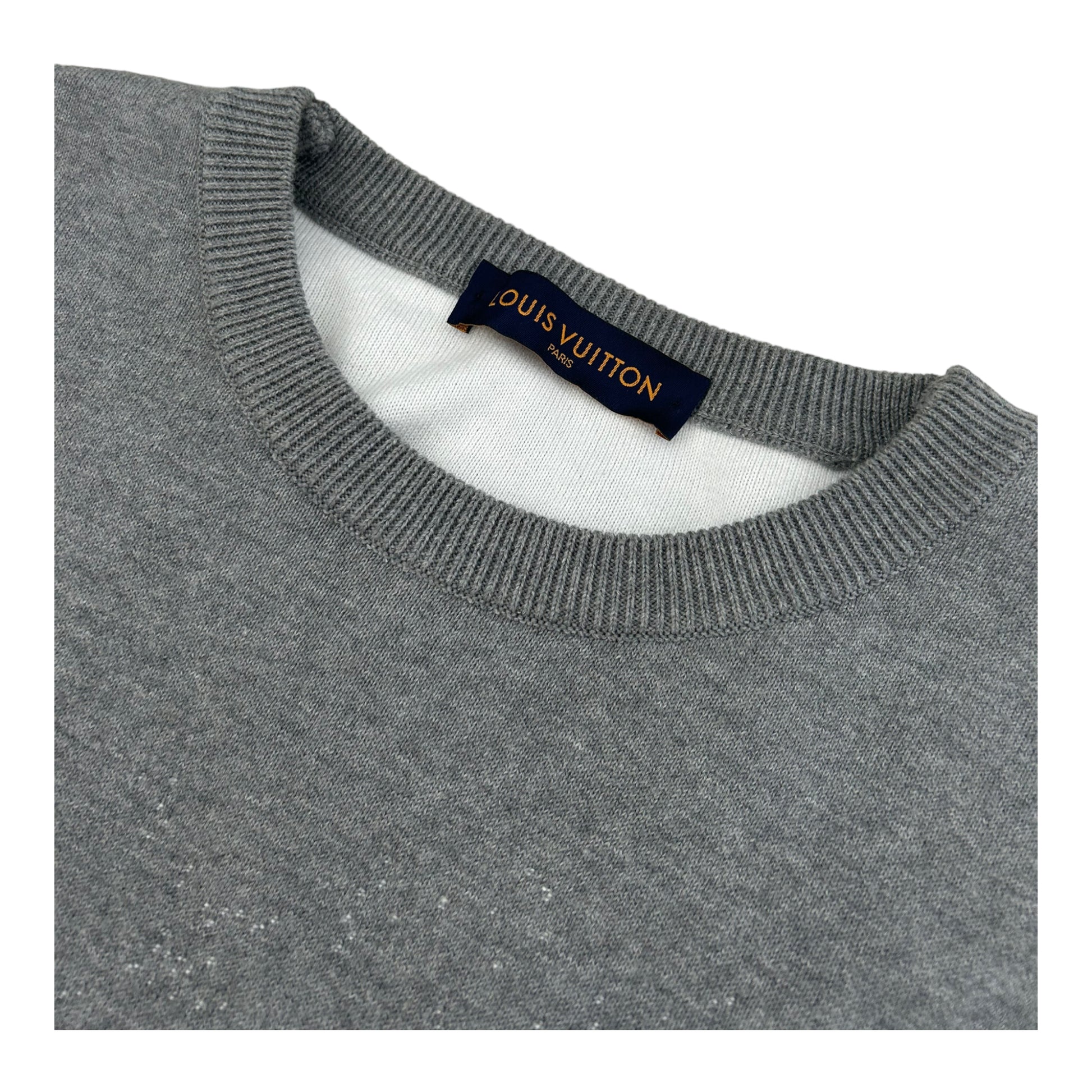 Pre-Loved Louis Vuitton Men's Grey Monogram Gradient Sweater