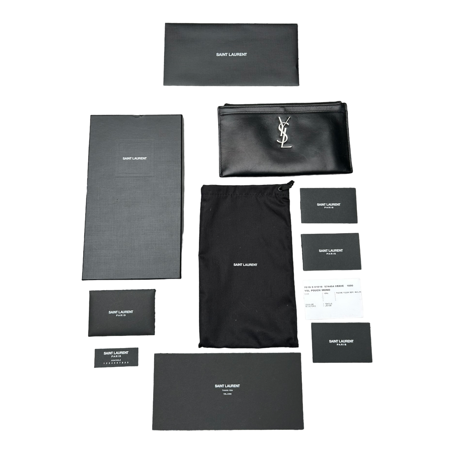 Saint Laurent Black Zip Pouch