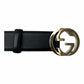Gucci Black Leather GG Belt - (100/40) - 370543