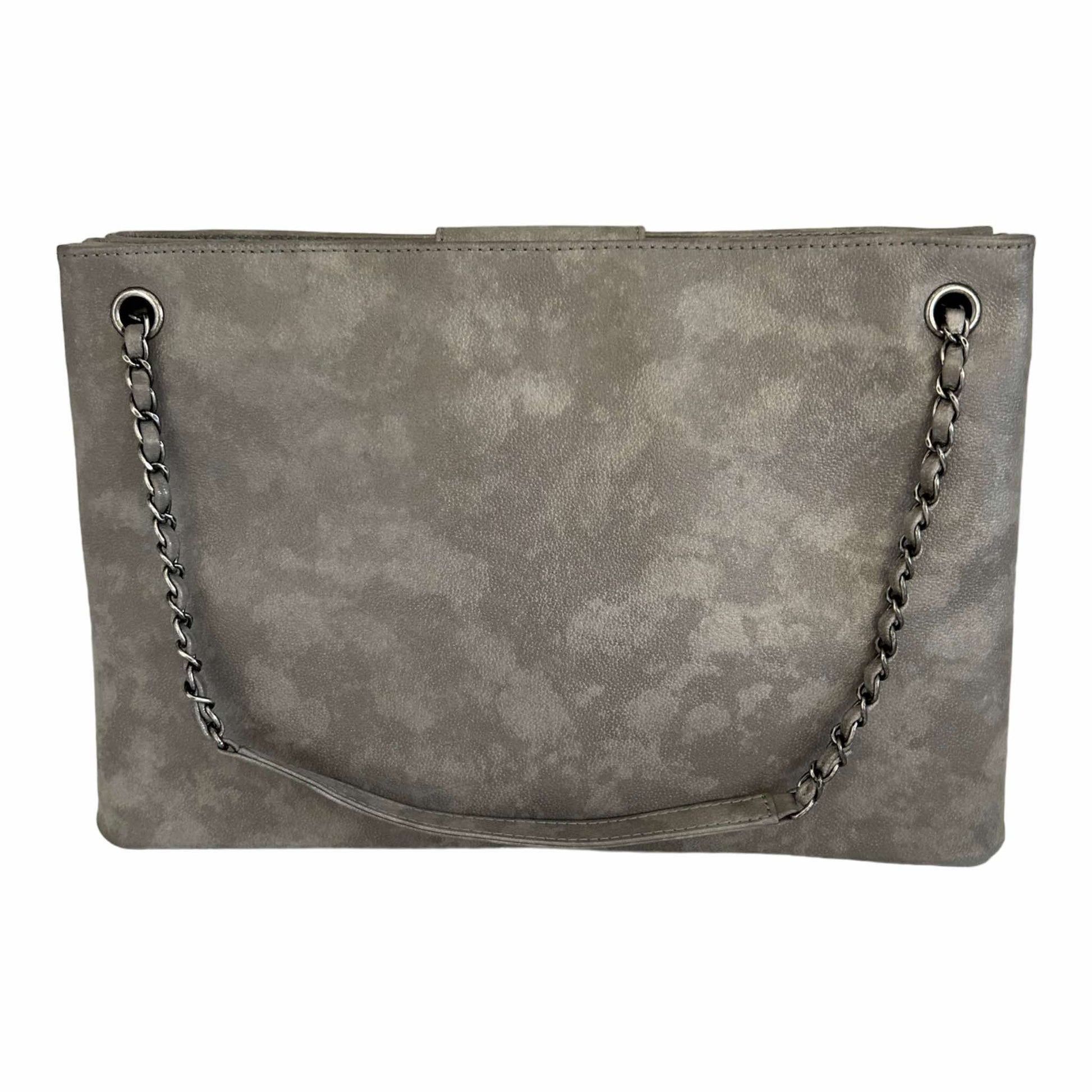 Chanel Grey Iridescent Accordion Tote