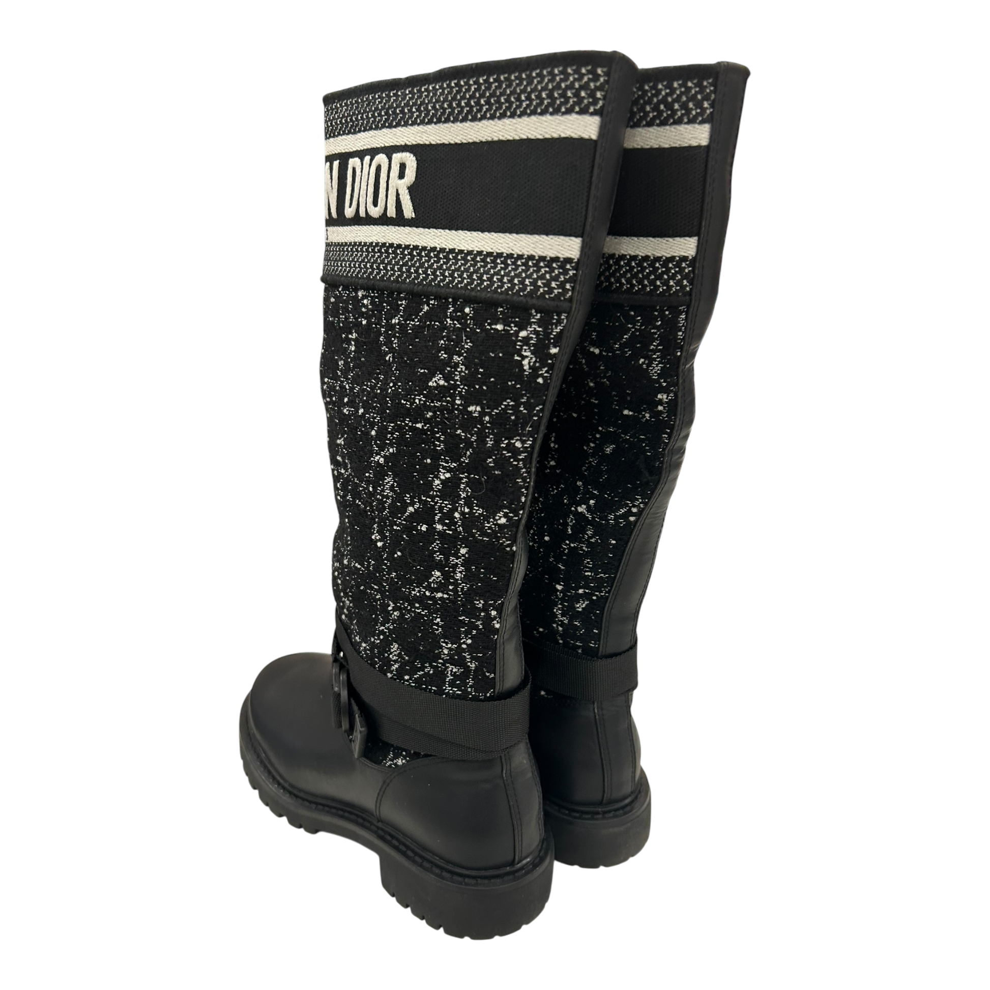 Dior D-Major Black Tweed Boots