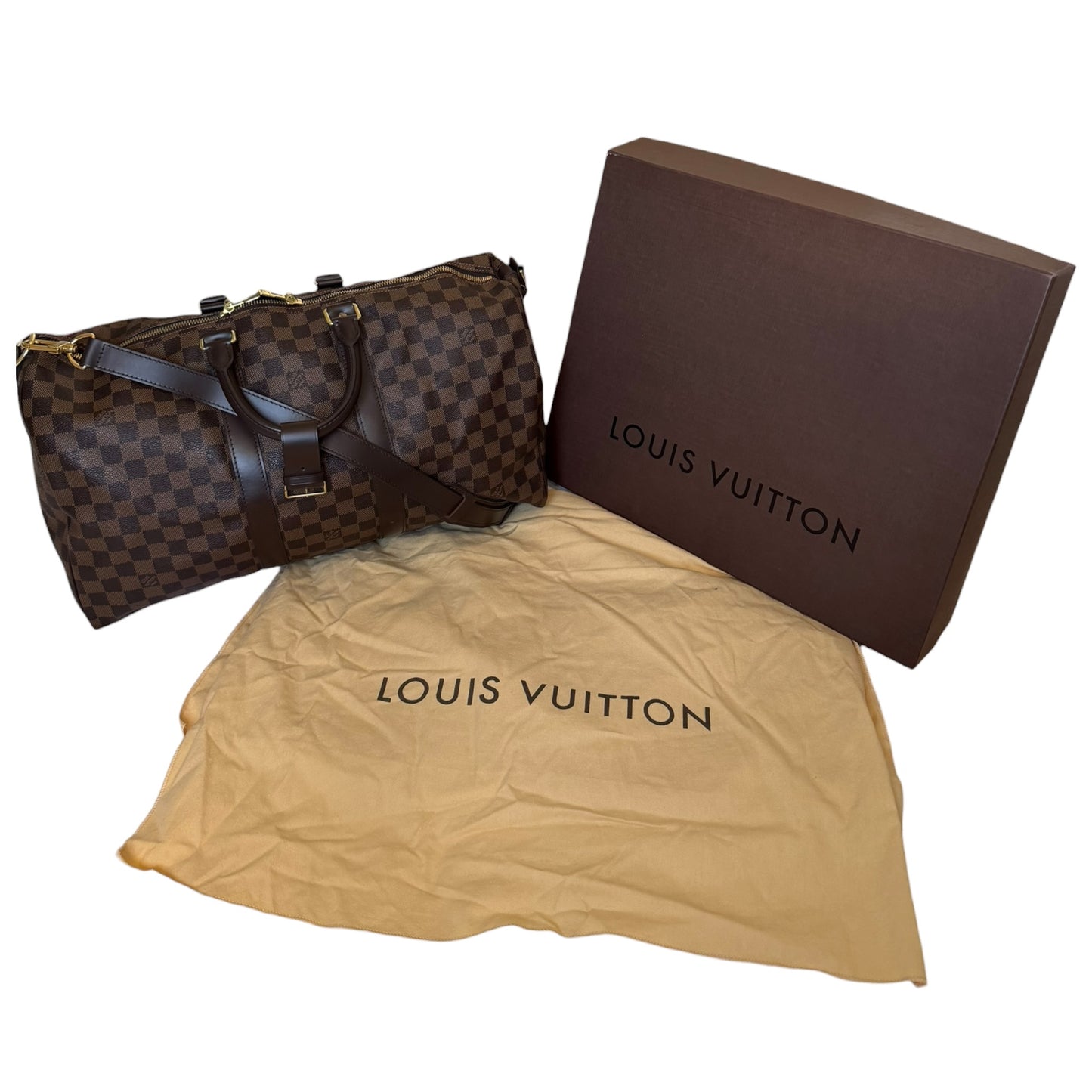 Louis Vuitton Damier Ebene Bandoulière Keepall 45 - N41428