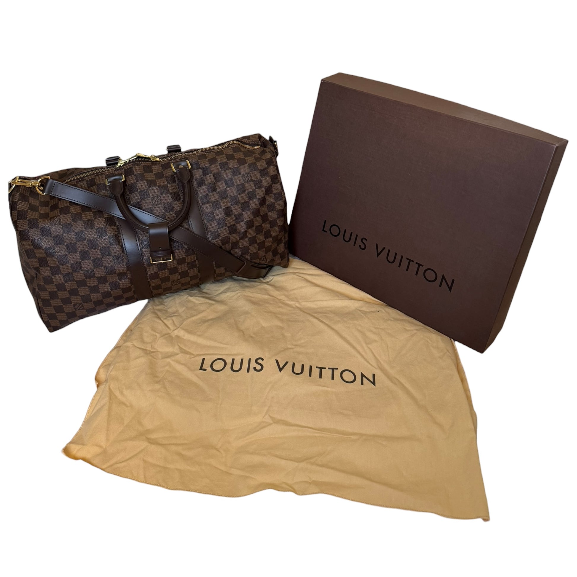 Louis Vuitton Damier Ebene Bandoulière Keepall 45 - N41428