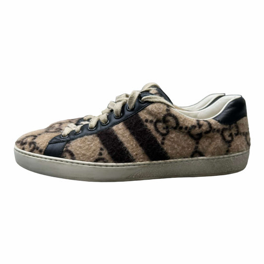 Gucci Ace Cream Wool GG Trainers - 6UK -  548695