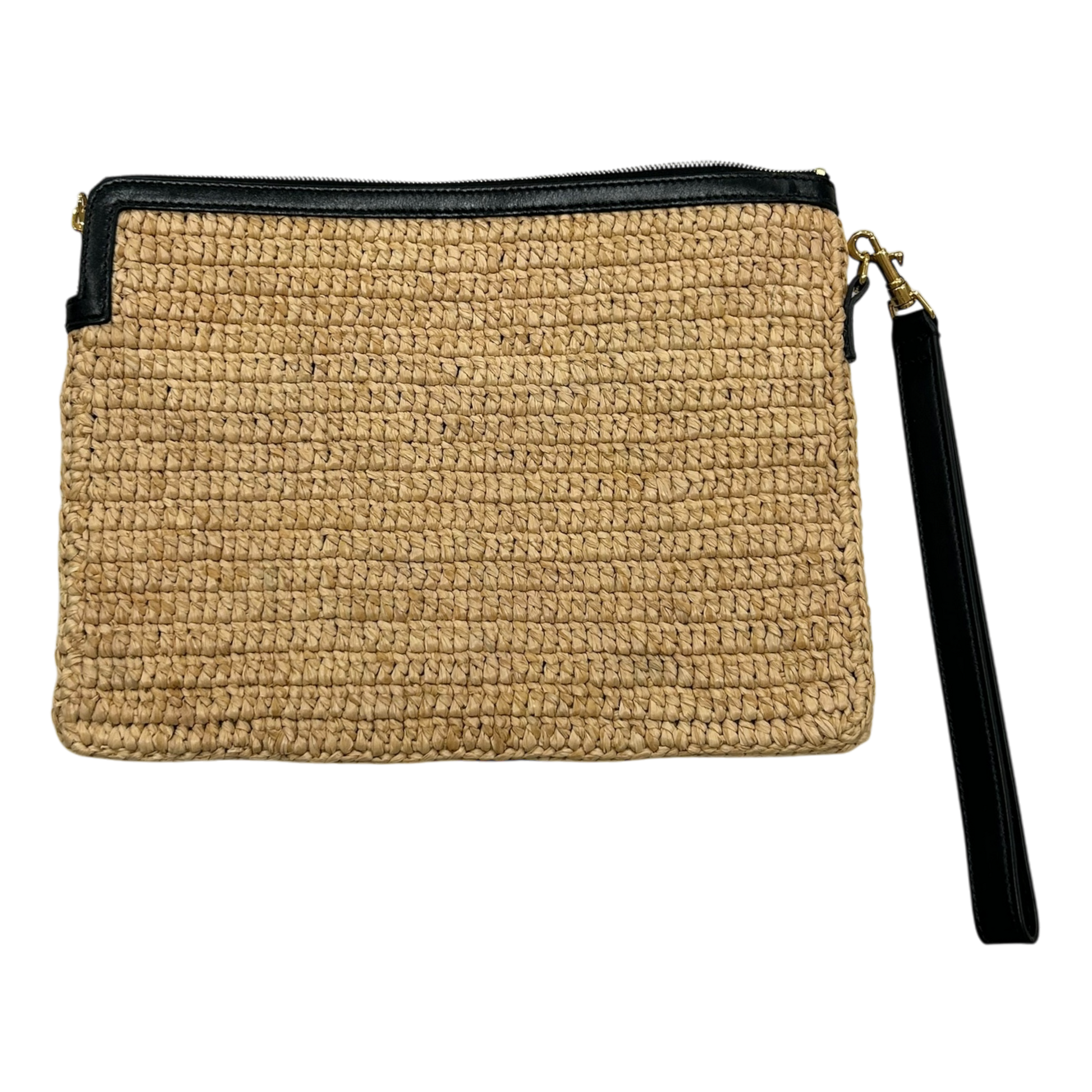 Celine Triomphe Raffia Pouch / Clutch